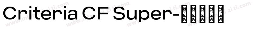 Criteria CF Super字体转换